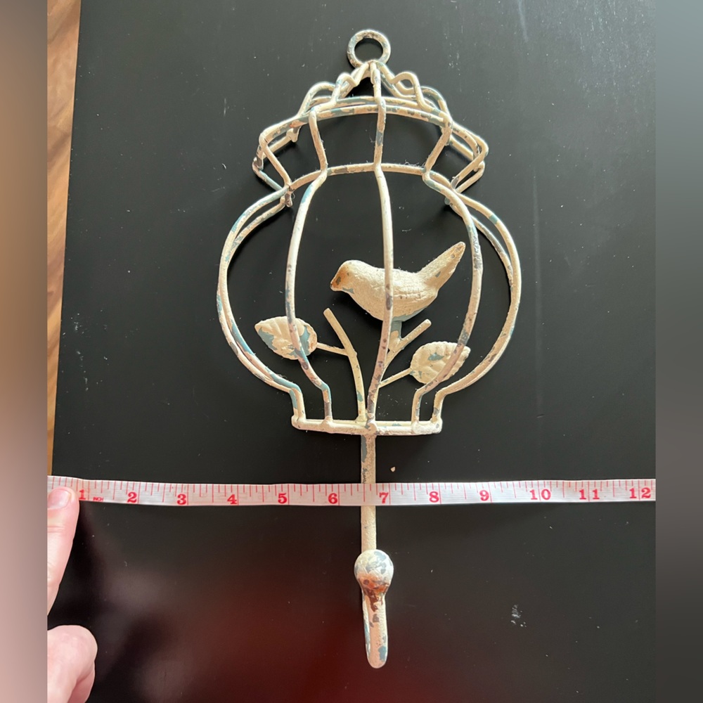 Vintage/Antique Bird in a Cage Wall Hook - Picture 2 of 8